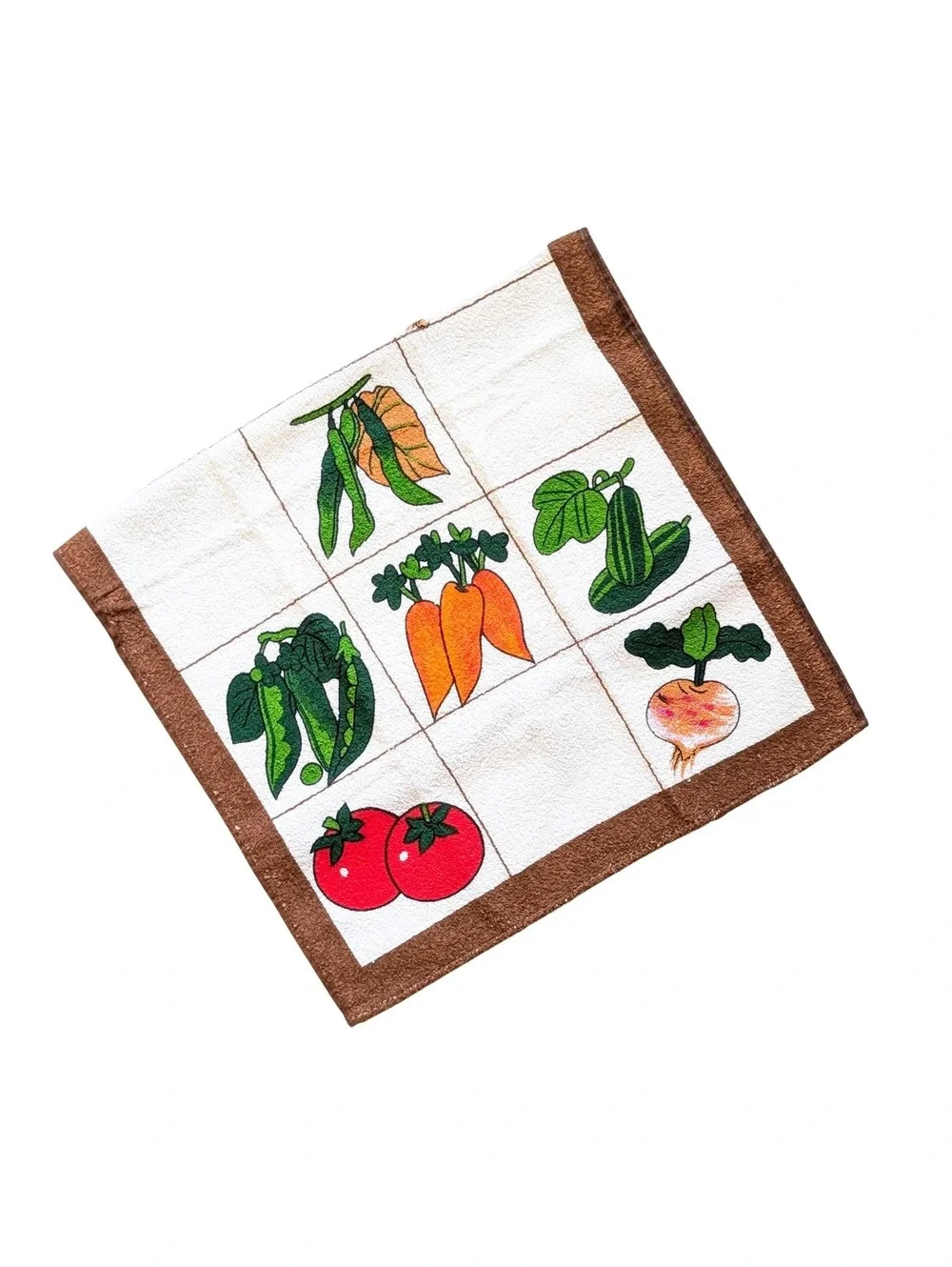 Vintage Kitchen Towel with Colorful Vegetable Design